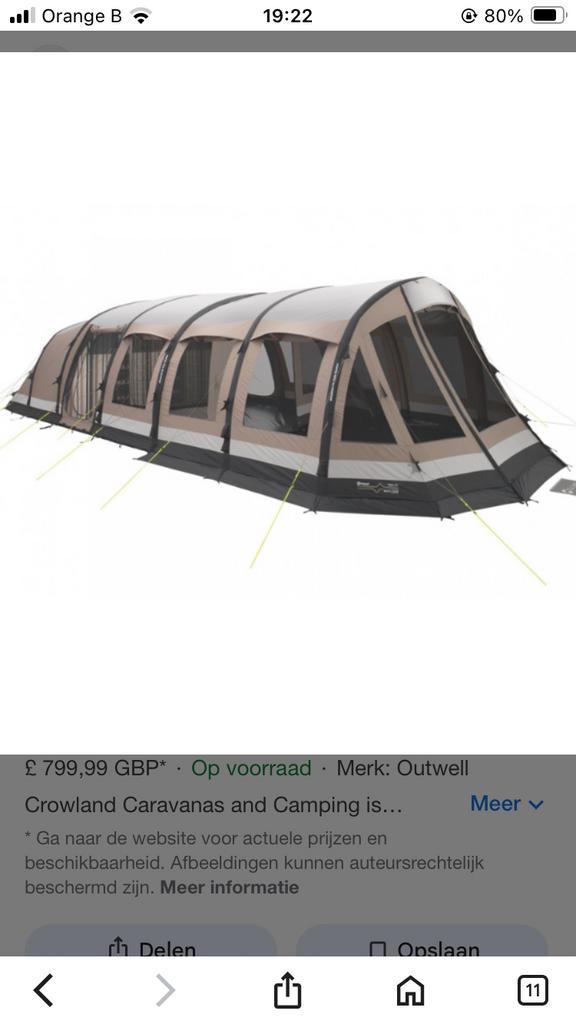 Outwell Harrier 6SATC Front Tent Awning, Caravans en Kamperen, Tenten, Gebruikt, Ophalen