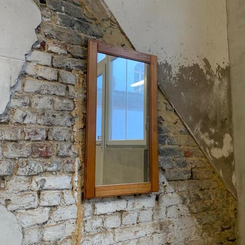Miroir rectangulaire en pin massif, style brutalist,1980, Maison & Meubles, Accessoires pour la Maison | Miroirs, Utilisé, Moins de 50 cm