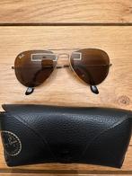 Ray-ban aviator zonnebril bruine glazen met gouden frame, Ophalen, Gebruikt, Zonnebril, Bruin
