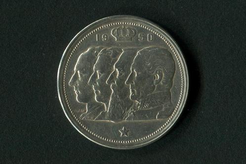 100 frank 4 Belgische koningen 1950 zilver in het Frans, Postzegels en Munten, Munten | België, Losse munt, Zilver, Zilver, Ophalen of Verzenden
