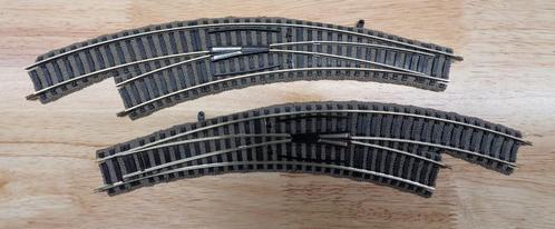 2 x Boogwissel (HO): Fleischmann 6174 en 6175. Ongebruikt, Hobby en Vrije tijd, Modeltreinen | H0, Nieuw, Rails, Fleischmann, Ophalen of Verzenden
