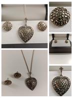 Vintage Hanger + Oorbellen | Sterling Zilver, Handtassen en Accessoires, Oorbellen, Ophalen of Verzenden, Zo goed als nieuw, Met edelsteen