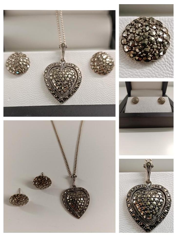 Vintage Hanger + Oorbellen | Sterling Zilver, Bijoux, Sacs & Beauté, Boucles d'oreilles, Comme neuf, Puces ou Clous, Argent, Argent