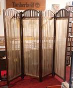 Antiek Kamerscherm in hout - 4 delig - 180 cm, Enlèvement, Utilisé