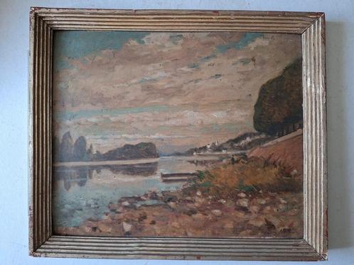 Origineel schilderij Charles Houben "Environs de Namur", Antiek en Kunst, Kunst | Schilderijen | Klassiek, Ophalen of Verzenden