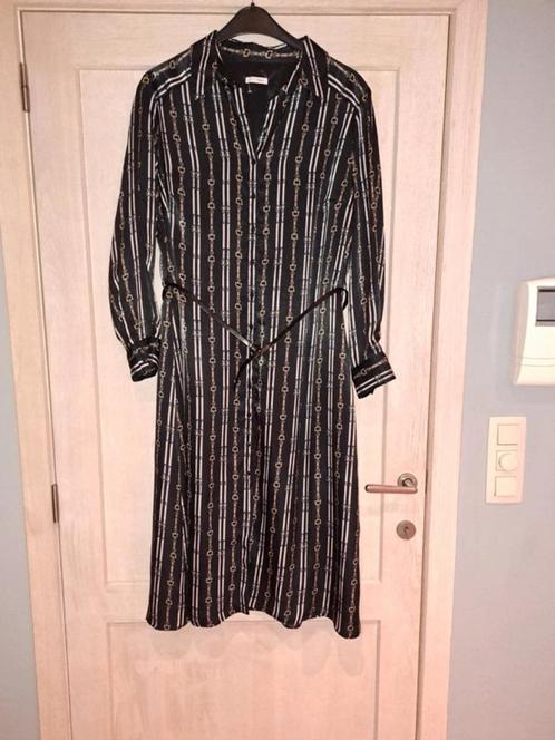 Lange jurk zwart met motief Atmos fashion 44 nieuw, Kleding | Dames, Jurken, Nieuw, Maat 42/44 (L), Zwart, Onder de knie, Verzenden