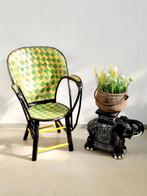 Vintage rotan houten stoel., Comme neuf, Enlèvement