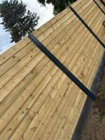 schutting stalen palen en hout, Tuin en Terras, Schuttingen, Ophalen, 1 tot 2 meter, 6 meter of meer, Nieuw