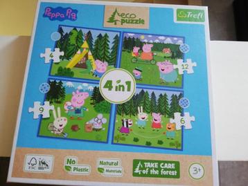 Puzzel peppa pig (4 in 1), Ophalen, Minder dan 10 stukjes, Zo goed als nieuw, 2 tot 4 jaar