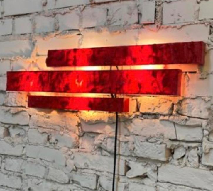 Unieke Vintage Designlamp – Uwe Mersch, 1970s, Huis en Inrichting, Lampen | Wandlampen, Gebruikt, Kunststof, Ophalen