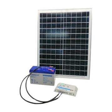Solar 12 volt zonnepaneel set 20W met regelaar en 7Ah accu, Enlèvement ou Envoi, Neuf