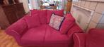 Zetel, 2-zit, kleur mooi kersenrood, Huis en Inrichting, Zetels | Zetels, Ophalen, Gebruikt, Tweepersoons, Landelijk