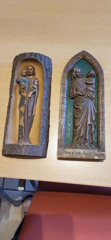 Vierge et Jésus, St Joseph et Jésus en céracast beschikbaar voor biedingen
