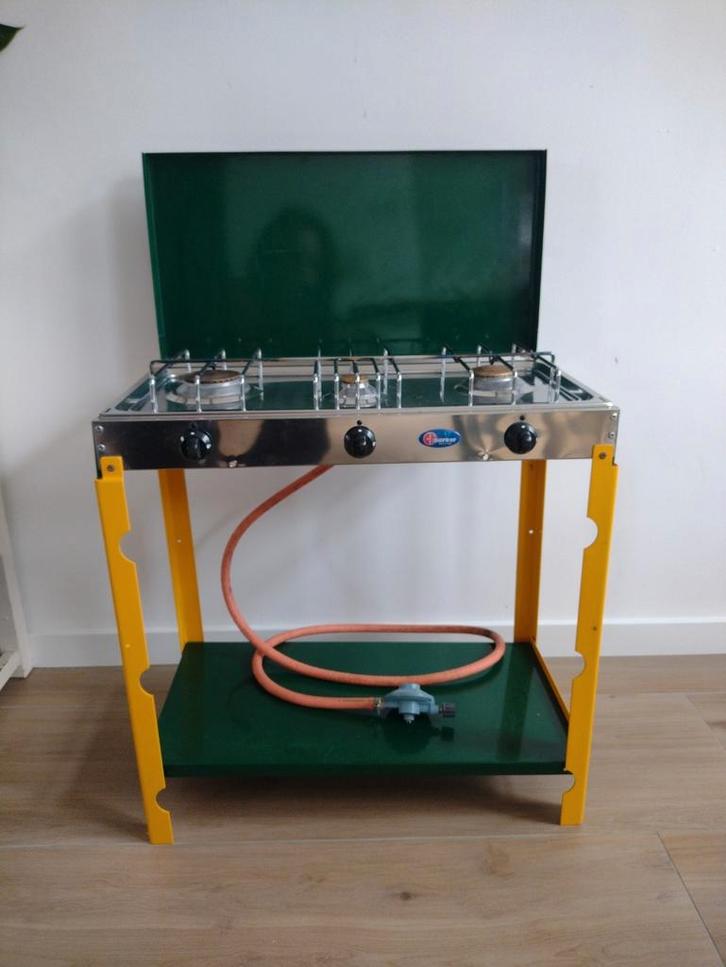 Fornelli Parker 3 pits gaskooktoestel, Caravans en Kamperen, Kampeeraccessoires, Ophalen