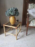 Bamboe plantentafeltje , bijzettafeltje, Ophalen, Minder dan 55 cm, Vierkant, Zo goed als nieuw