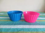 2 plastieke bakjes / potjes - roze + blauw, Huis en Inrichting, Keuken | Keukenbenodigdheden, Ophalen of Verzenden, Zo goed als nieuw