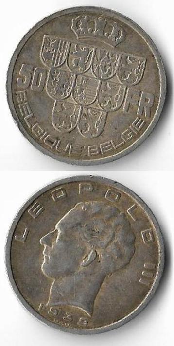 Monnaie BELGIQUE 50 FB - LEOPLOD III- 1939