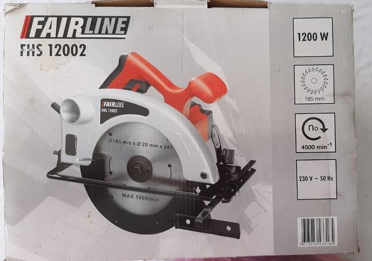 Cirkelzaag 185 mm als nieuw, Doe-het-zelf en Bouw, Gereedschap | Zaagmachines, Zo goed als nieuw, Cirkelzaag, 600 tot 1200 watt