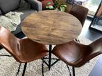 Tafel met 3 stoelen, Huis en Inrichting, Tafels | Eettafels, Ophalen, Gebruikt, Drie personen, Rond