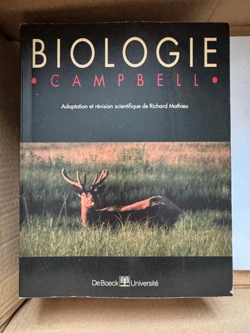 Biologie de Neil A. Campbell (Éd. De Boeck, 2001) disponible aux enchères