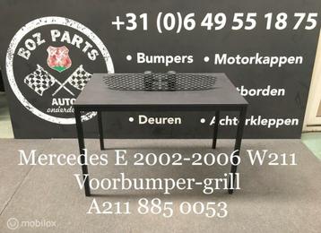 Mercedes E klasse W211 voorbumper grill grille 2002-2006