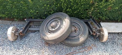 Essieu et deux jantes 3 trous, Auto-onderdelen, Ophanging en Onderstel, Gebruikt, Ophalen