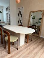 Vintage traventin eettafel, Huis en Inrichting, Ophalen, Zo goed als nieuw