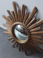 Vintage Golden Sunburst Mirror. Zonnespiegel .1960's, Enlèvement, Comme neuf