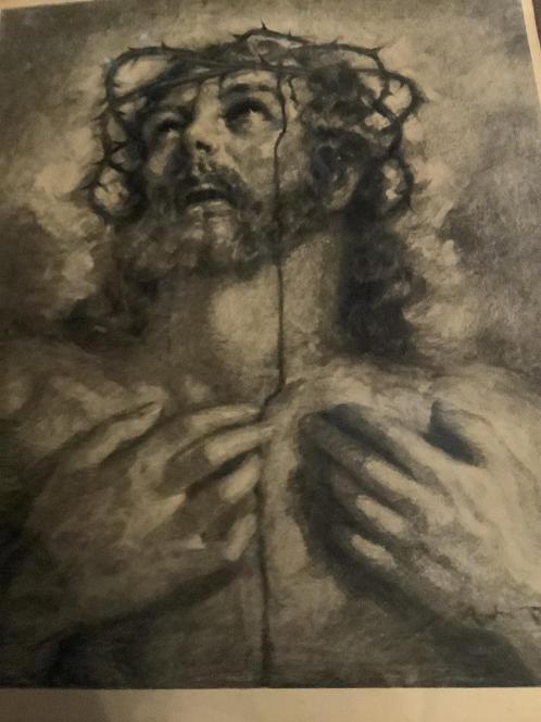Christus 1948 ! Gesigneerd/gedateerd, Antiek en Kunst, Kunst | Schilderijen | Klassiek, Ophalen
