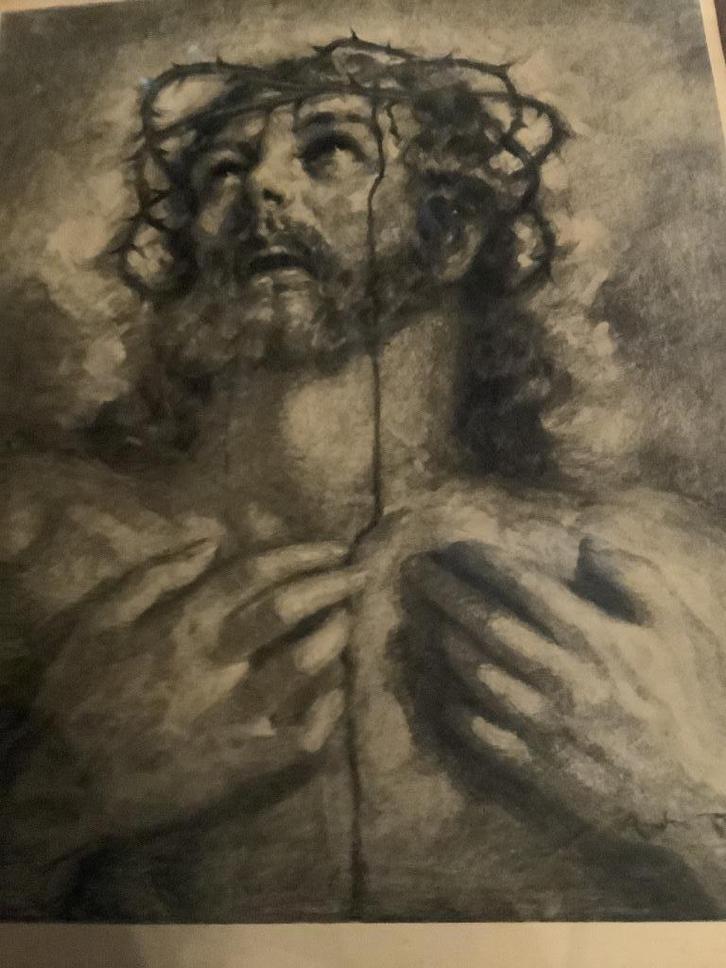 Christus 1948 ! Gesigneerd/gedateerd, Antiek en Kunst, Kunst | Schilderijen | Klassiek, Ophalen