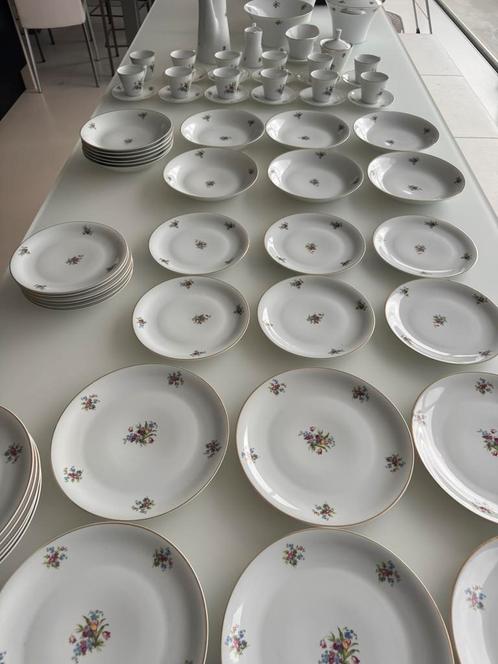 Porcelaine de Baudour – Vintage servies, 63-delig, Antiek en Kunst, Antiek | Servies compleet, Ophalen
