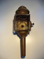 antiek XIXe koetslamp lantaarn calèche oldtimer koper & glas, Antiquités & Art, Antiquités | Éclairage, Enlèvement ou Envoi