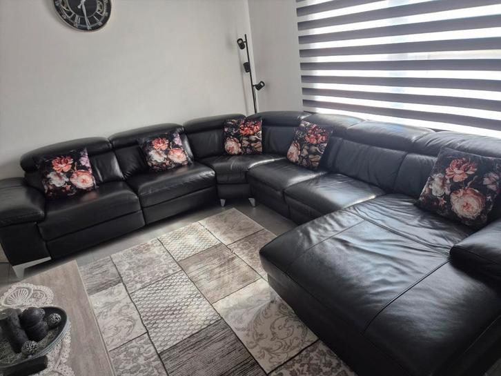 Echte leer zetel met relax. Zo goed als nieuw., Huis en Inrichting, Zetels | Complete zithoeken, Zo goed als nieuw, Leer, Ophalen