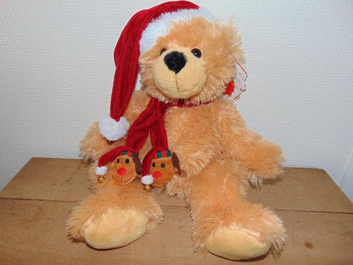 Kerstbeer 40 cm nieuwstaat, Collections, Ours & Peluches, Comme neuf, Ours en tissus, Enlèvement ou Envoi