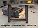 NIEUWE tafelpoten 90x72cm hoog in IPE - tafelpoot - eettafel, Ophalen, Tafelpoot, 50 tot 100 cm, Metaal