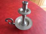 Très beau bougeoir en Etain 94%. Vintage., Antiquités & Art, Enlèvement ou Envoi