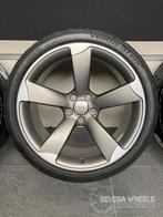 19” originele Audi A5 S5 ‘Rotor’ velgen + zomerbanden 5x112, Auto-onderdelen, 19 inch, Gebruikt, 255 mm, Banden en Velgen