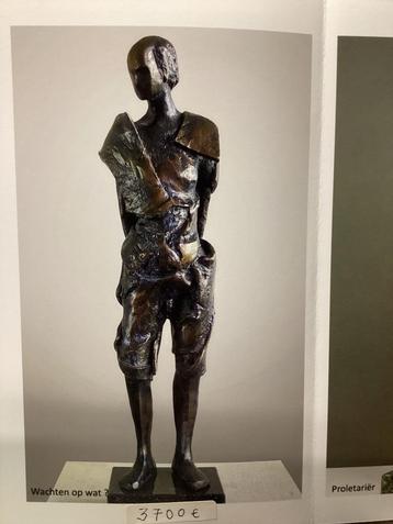Bronzen sculptuur "Wachten op wat?" Van Beersel