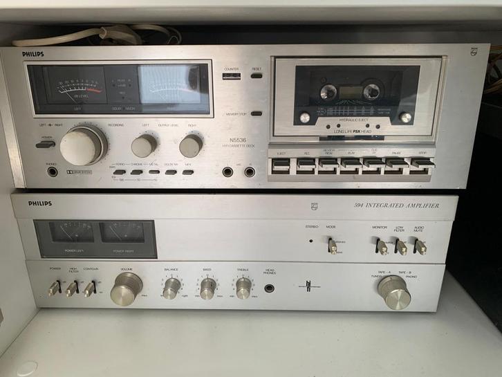 Sony PS-LX 33 + Philips Technics 594/2 HP/SH-8030/N5536/594, Audio, Tv en Foto, Platenspelers, Gebruikt, Platenspeler, Philips