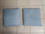 Kussens - 2 stuks Samen: 10 euro !, Maison & Meubles, Accessoires pour la Maison | Coussins, Enlèvement, Comme neuf, Bleu, Carré