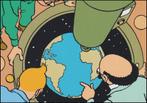 Carte postale : Hergé : Tintin : On a marché sur la lune, Collections, Enlèvement ou Envoi