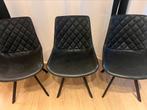 Drie zwarte stoelen., Huis en Inrichting, Stoelen, Ophalen, Gebruikt, Zwart, Drie