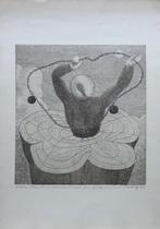 CLAUDE LYR / L' ATOME LIBERE / ZW-W ETS / 53x38cm / SIG, Ophalen of Verzenden