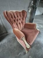 Antieke, roze feauteuil - Louis XV stijl, Antiquités & Art, Enlèvement