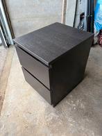 Ladekast 2 lades zwart IKEA MALM, 25 à 50 cm, Moins de 100 cm, Zwartbruin, Enlèvement