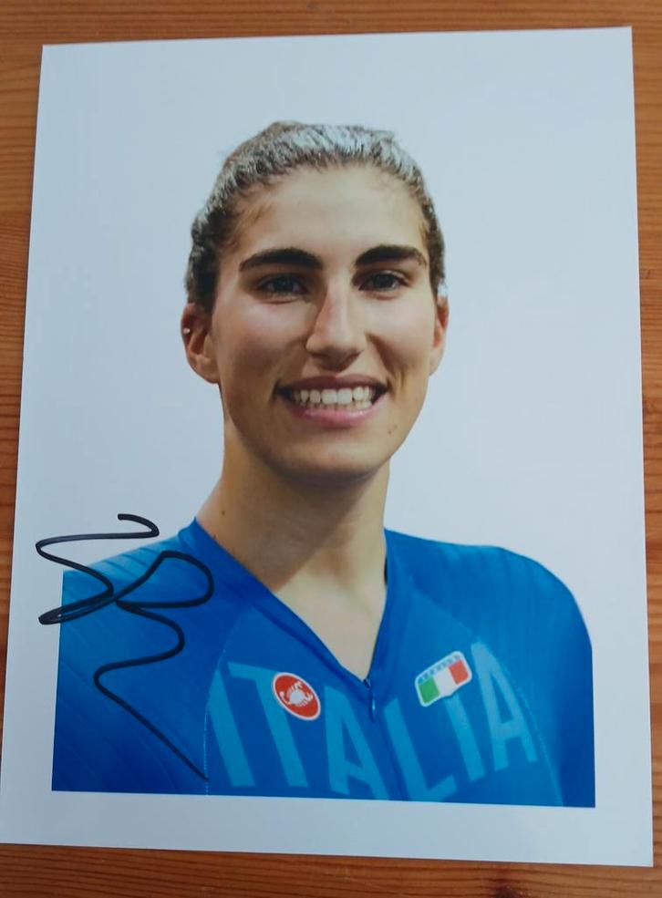 Gesigneerde foto van Elisa Balsamo., Sport en Fitness, Wielrennen, Nieuw, Verzenden