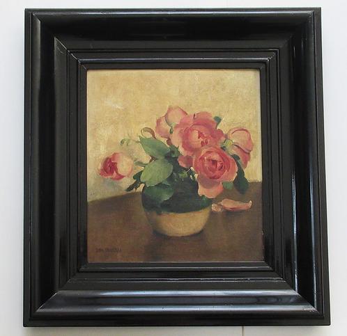 Antiek schilderij Bloemstilleven Jan Franken, gesigneerd., Antiek en Kunst, Kunst | Schilderijen | Klassiek, Ophalen of Verzenden
