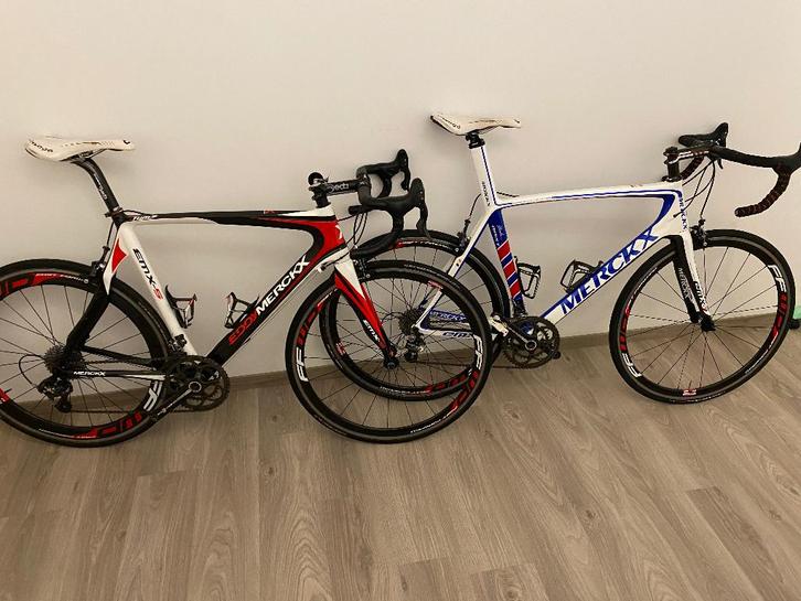 2x originele Teamfiets Eddy Merckx van Tom Boonen, Fietsen en Brommers, Fietsen | Racefietsen, Gebruikt, Carbon, 57 tot 61 cm