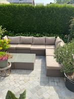 Tuinzetel in beige kleur met 2 tafels van ‘Bristol’, Ophalen, Gebruikt, Meer dan 8 zitplaatsen, Loungeset