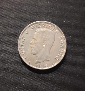 1 kroon Gustav V 1940 G Zweden  beschikbaar voor biedingen